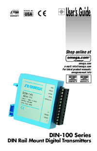 Thumbnail of document Manual - DIN-115 DIN Rail Conditioners Convert Voltage Or Bridge Input to RS-485